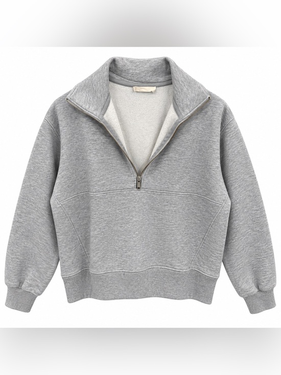 Everlane Sweaters - Everlane Women’s M Gray Half Zip Pullover Sweatshirt Oversized Funnel Neck